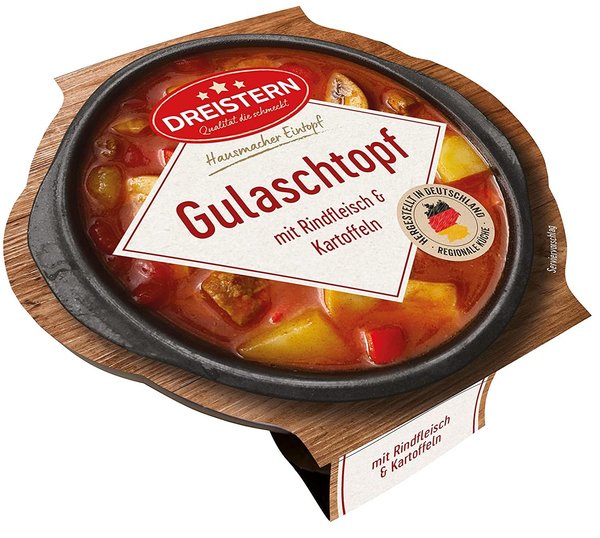 Gulaschtopf mit Rindfleisch & Kartoffeln 400g - Dreistern