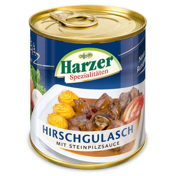 HARZER - Hirschgulasch mit Steinpilzsauce 300g