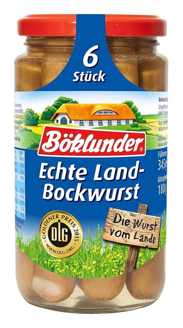 Echte Land-Bockwurst 6 St. 345 g - Böklunder