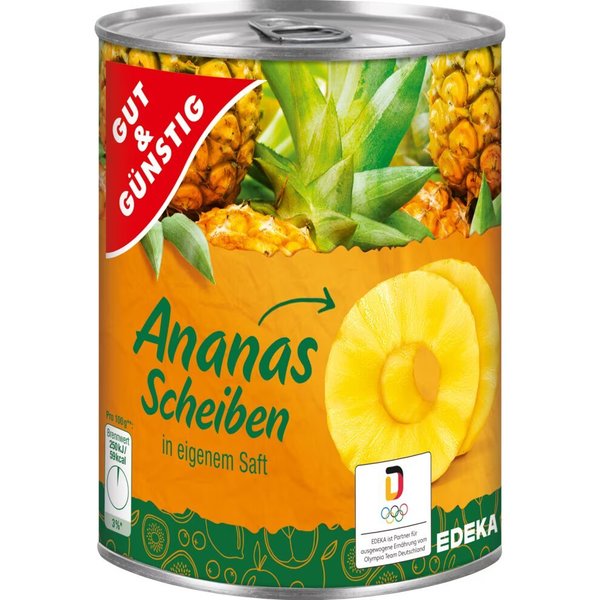 Ananas Scheiben 820 g - Gut & Günstig