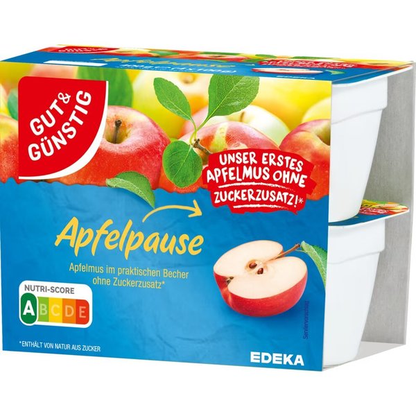 Apfelpause 400 g (4x100 g) - Gut & Günstig